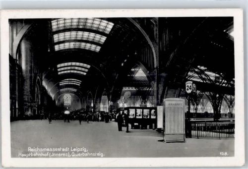 Leipzig 1942 Hauptbahnhof Querbahnsteig
