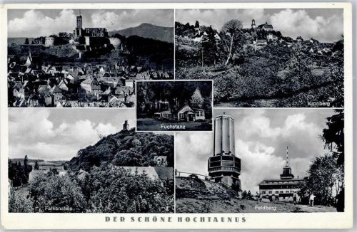 61462 W6240 Falkenstein , Taunus - Feldberg Gasthaus Fuchstanz Kronberg Königstein mit Burg