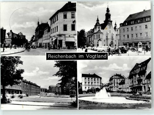 Reichenbach Straße Autos Tabakwaren Springbrunnen