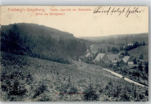 Freiberg 1909 Partie oberhalb der Oelmühle