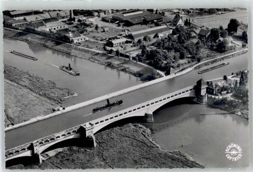 Minden Fliegeraufnahme Überführung des Mittellandkanals über die Weser