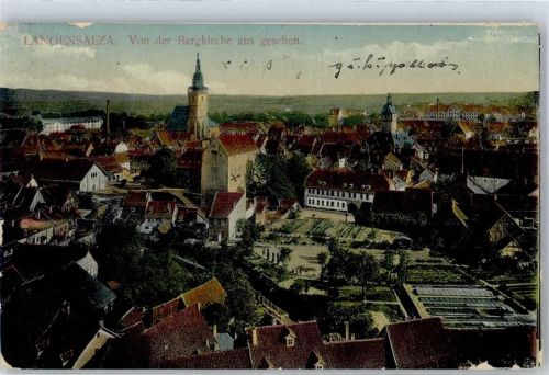 Bad Langensalza 1912 Blick von der Bergkirche aus