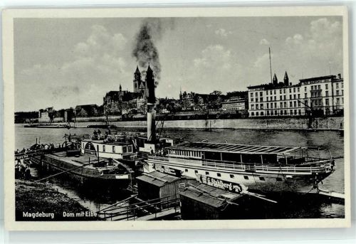 Magdeburg Elbe mit Dom