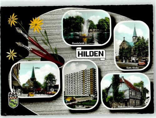 Hilden Kirche Hochhaus Fabricius Haus Gondelteich
