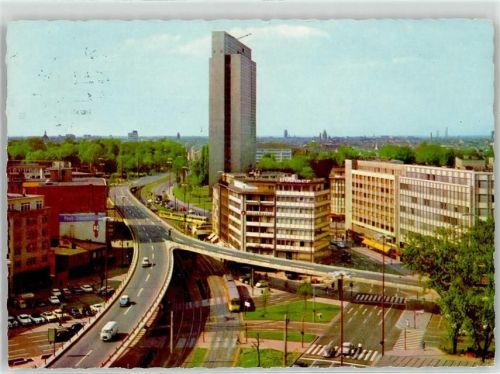 Düsseldorf Hochstrasse Thyssen Haus Straßenbahn