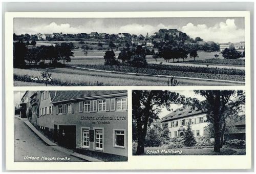 77972 W7638 Mahlberg , Baden - Untere Hauptstrasse Geschäft Friedrich Schloss