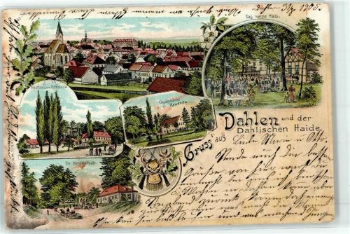 39539 O3501 Dahlen b Schönhausen, Elbe 1905 - Das weisse Haus Hospitalhütte Forsthaus Gasthaus Waldschänke