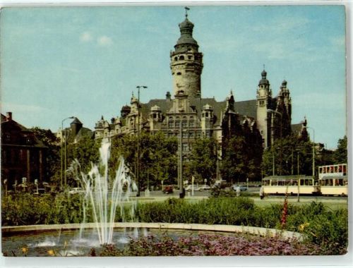 Leipzig Neues Rathaus Straßenbahn