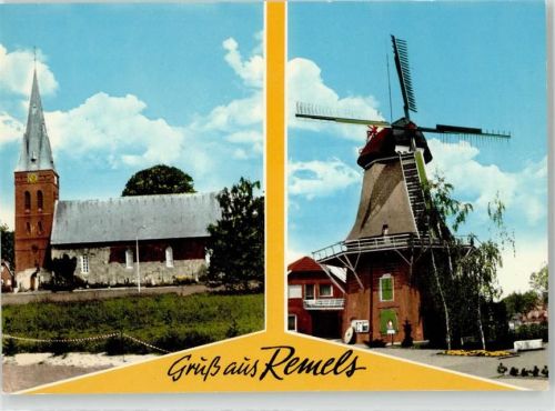 Remels Windmühle Kirche