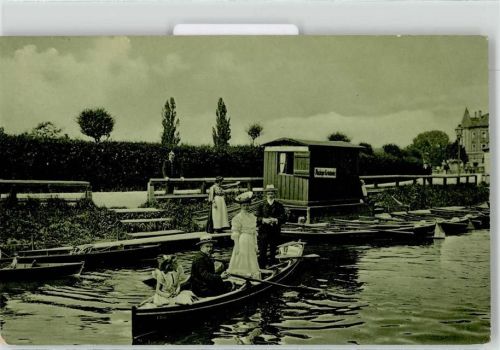 Wesel Ruderbootpartie Anlegestelle Ort handschriftlich