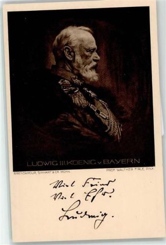 Firle, Walther König Ludwig III. Privatganzsache Künstlerkarte