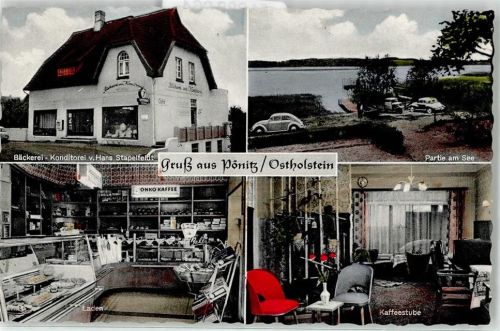Pönitz Bäckerei Hans Stapelfeldt Laden Kaffeestube Partie am See