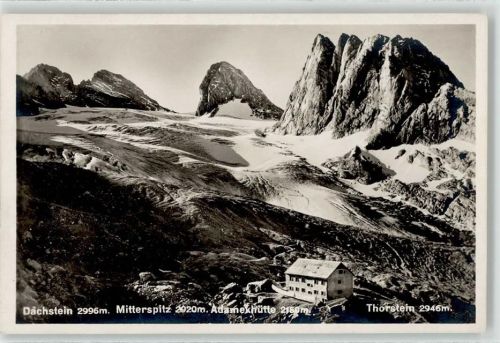 Adamekhütte 1929 Berghütte Hüttenstempel Mitterspitz Thörstein DAchstein