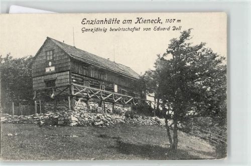 Enzianhütte 1921 - Berghütte Eduard Dell Hüttenstempel Schutzhaus am Unterberg