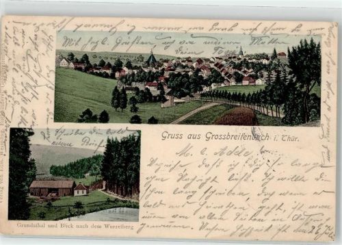 98701 O6309 Großbreitenbach 1904 - Grundstal Wurzelberg