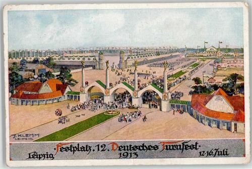 Leipzig 1913 12. Deutsches Turnfest 1913 sign. J. Klemm