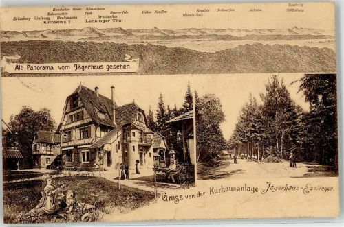 Eßlingen Kurhausanlge Jägerhaus Alb Panorama