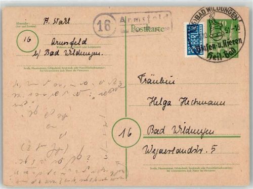 Armsfeld Landpoststempel