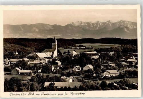 Ebersberg Blick vom Aussichtsturm gegen den Wilden Kaiser
