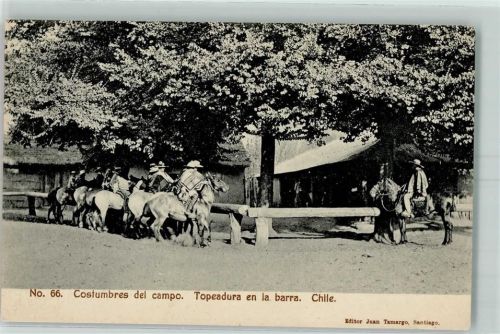 Santiago - Costumbres del campo Topeadura en la barra Ort lt. Verlag