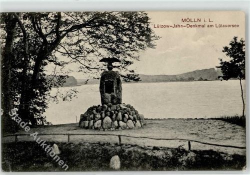 Mölln 1915 Lützow Jahn Denkmal am Lütauersee