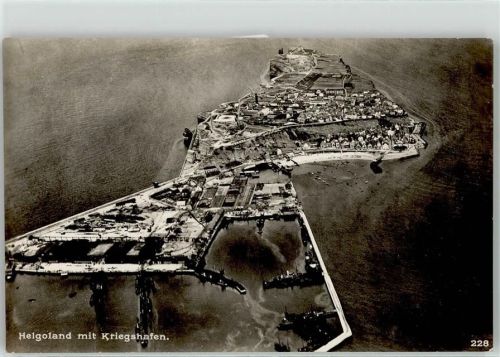 Helgoland Hafen Fliegeraufnahme