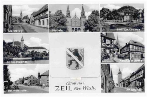 Zeil Zeil (8729) Leporello Marktplatz, Käppele, Bahnhofstrasse, Apotheker-Gasse, Am Obertor I-