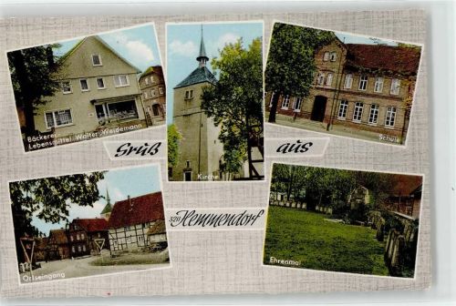 Hemmendorf Denkmal Schule Kirche Lebensmittelhandlung Cafe Weidemann
