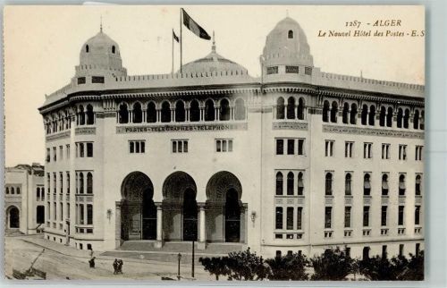 Alger La Nouvel Hotel des Postes Fahne