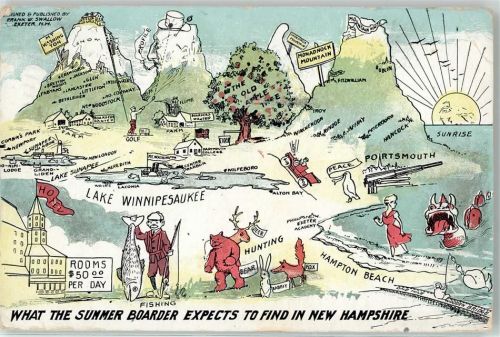 Lake Winnipesaukee Hotel College Farm Flume Littleton Hancock Bridge Hampton Beach Frank W.Swallow