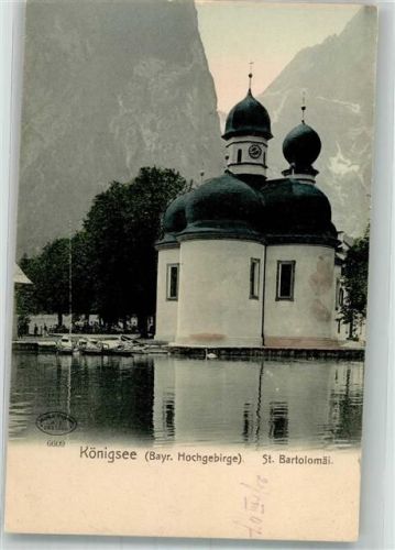 St. Bartholomä 1907 Wallfahrtskirche von 1697 am Königssee