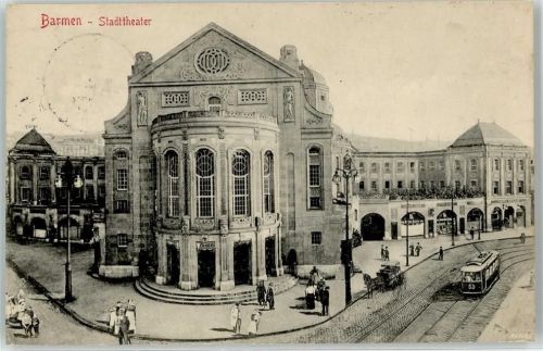 Barmen 1915 Stadttheater Straßenbahn