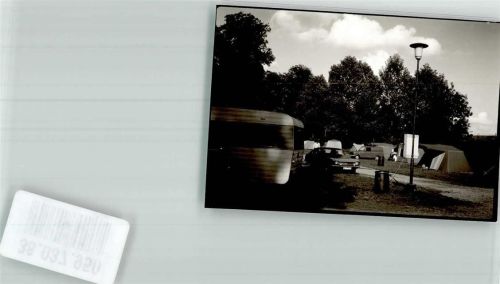 Ulm Campingplatz Oldtimer Ort handschriftlich Foto Original aus Archiv eines Ansichtskartenverlages