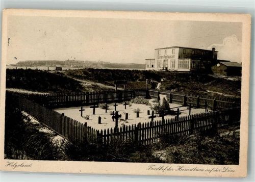 Helgoland 1927 Denkmal der heimatlosen Gasthaus Düne