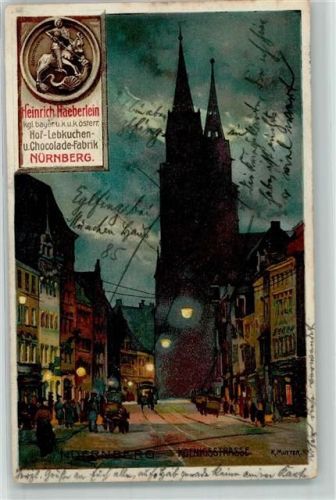 W8500 Nürnberg Werbung Heinrich Haeberlein sign. K. Mutter AK Lebkuchen 1915 Lithographie / Künstlerkarte