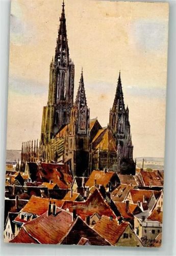 Ulm 1917 sign. Marschall, I. Münster Feldpost WK I
