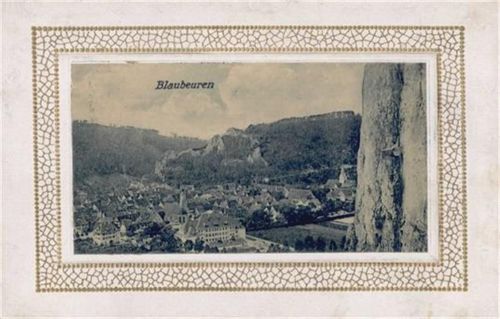 Blaubeuren Blaubeuren (7902) Leporello Gesamtansicht I-II (kleine Abschürfung Ecke VS, Marke entfernt)