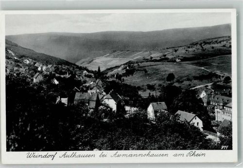 Aulhausen 1941 Panorama des Ortes Feldpost WK II Res.-Lazarett