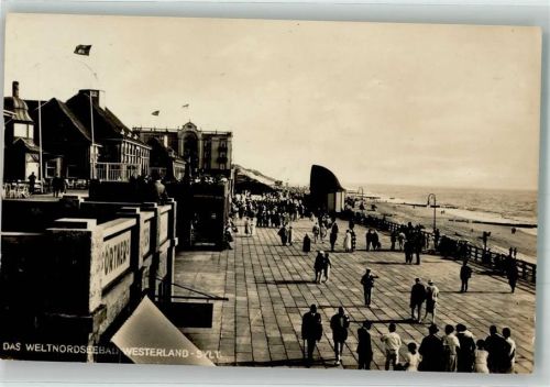 Westerland 1933 Promenade am Musikpavillon Fotograf Bernhard Lassen