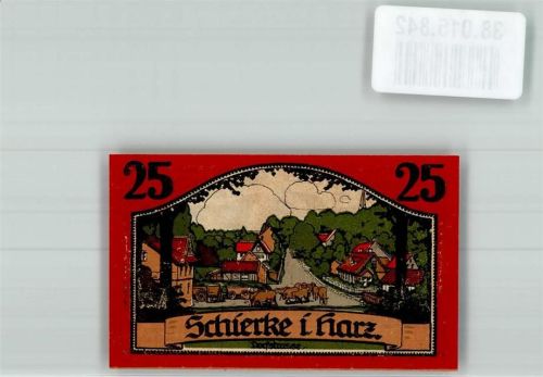 Schierke 1921 Gutschein über 25 Pfennig Goethe's Faust Dorfstraße