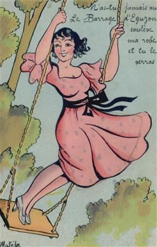 Eguzon-Chantome Éguzon-Chantôme (Frankreich) Leporello signiert II (Ecken abgestossen, fleckig RS, Stauchung, kleiner Einriss bei Leporello-Abdeckung)
