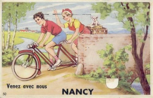 Nancy Nancy (Frankreich) Leporello Fahrrad I-II (leichte Stauchung)