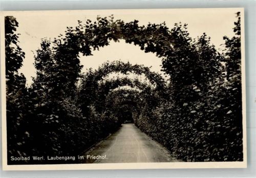 Werl 1930 Friedhof Laubengang