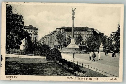 Kreuzberg 1926 Denkmal Friedenssäule Belle-Alliance-Platz