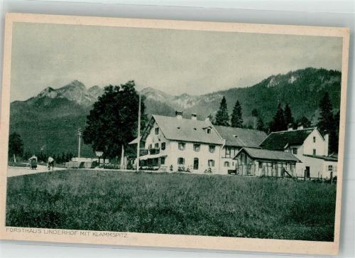 Linderhof Forsthaus Linderhof mit Klammspitz Fotograf Rex