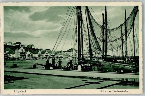 Helgoland 1943 Fischerei- Hafen