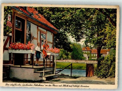 Grohnde Gasthaus Pension Grohnder Fährhaus mit Schloss-Domäne Verlag Thoericht 17238