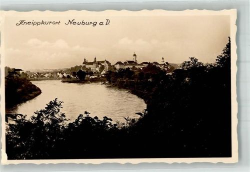 Neuburg Panorama des Ortes mit Schloss Pfarrkirche St. Peter und Hofkirche