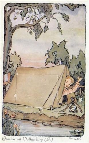 Valkenburg Valkenburg (Niederlande) Leporello signiert Kemper II- (Stauchungen, kleiner Einriss bei Leporello-Abdeckung, Klebereste RS)