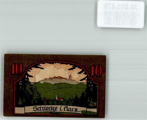 Schierke 1921 Gutschein über 10 Pfennig Goethe's Faust Brocken
